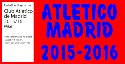 Beispiel einer Atletico Madrid 2015-2016-Schriftart